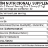 Información Nutricional - Amino X5 - Fruit Punch