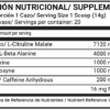 Información Nutricional Previous Pre Workout Fruit Punch